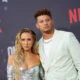 Brittany Mahomes and Patrick Mahomes attend the Los Angeles Premiere Of Netflix's "Quarterback" at TUDUM Theater on July 11, 2023 in Hollywood, California.